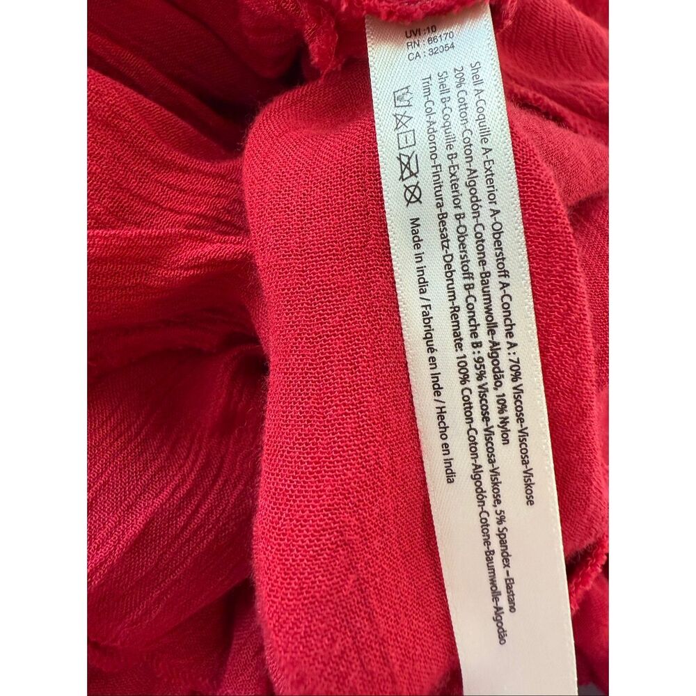 Free People Adella Slip Red Lace Dress Size M - Picture 10 of 13